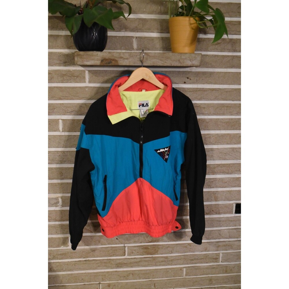 Vintage Fila Jacket XS  Snow Ski Neon Gorp Snow Beach 90s Anorak